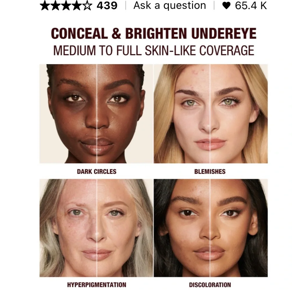 NIB Charlotte Tilbury RADIANT CONCEALER(3.5, 4.5, 8.5,& Tan 9) PRICE EACH